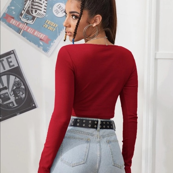 Long sleeve crop top - Picture 2 of 2